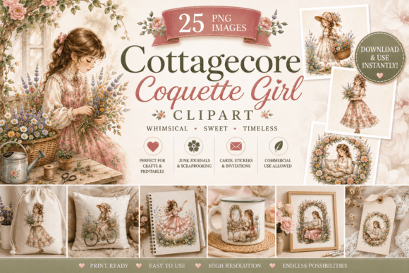 Cottagecore Coquette Girl Clipart: A Guide to Choosing and Using Dreamy Digital Assets
