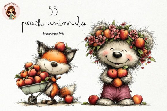 Evaluating Cute Peach Animals PNG Clipart for Creative Projects