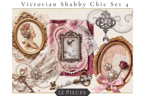 Reviving Romance: A Deep Dive into Victorian Shabby Chic Ephemera Set 4