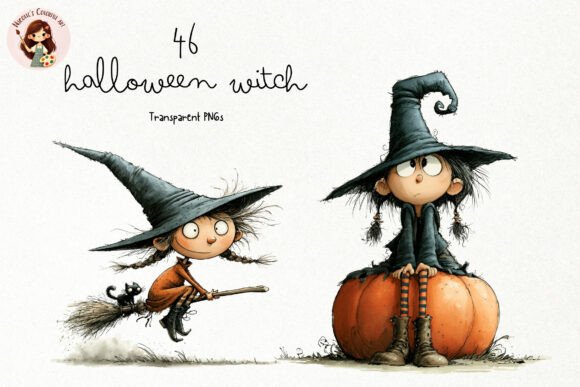 Strategic Design Decisions: Leveraging Quirky Halloween Witch PNG Clipart for Seasonal Impact