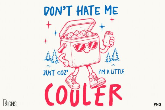 Summer Sassy Funny Cooler Camping PNG: Elevating Outdoor Merchandise with Retro Humor