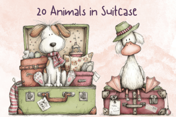 Whimsical Animals in Suitcase Clipart: A Guide to Choosing and Using Travel-Themed Digital Art